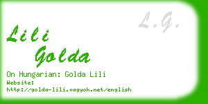 lili golda business card